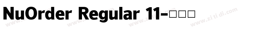 NuOrder Regular 11字体转换